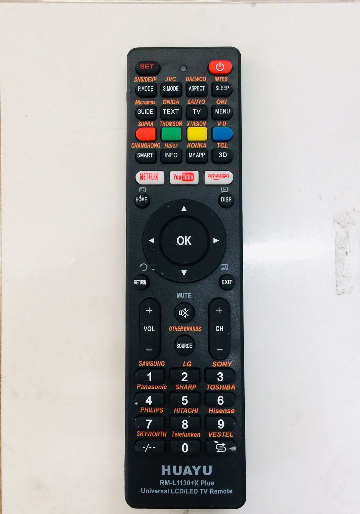 Remote tivi đRemote tivi đa năng Huayu RM -L1130+X Plus| Dùng mạng - Hàng Nhập Khẩu