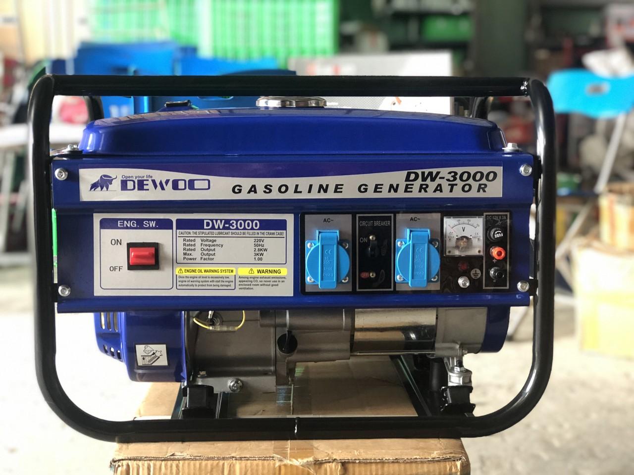 MÁY PHÁT ĐIỆN 100% DÂY ĐỒNG DEWOO DW-3000 - HÀNG CHÍNH HÃNG