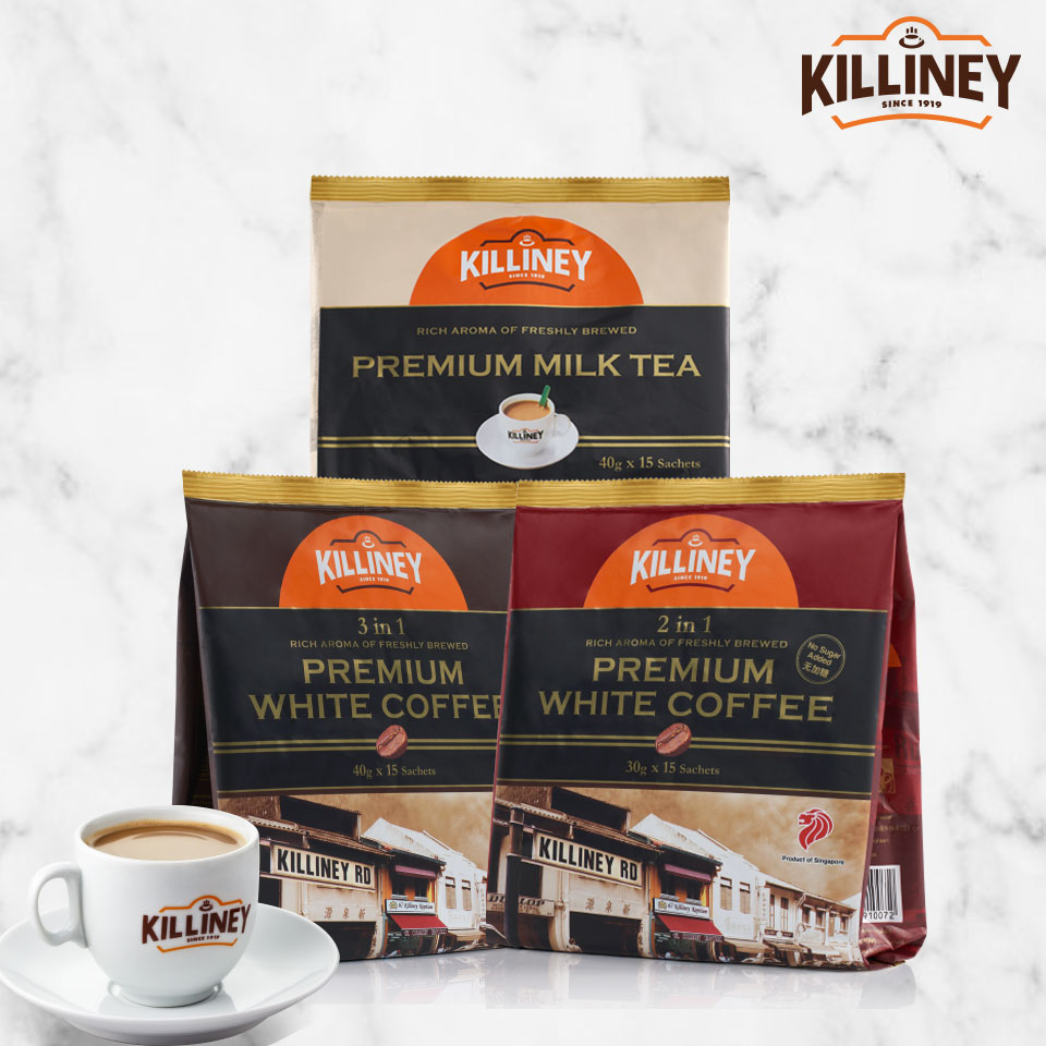 Combo 2 Túi Cà Phê Rang Xay Nguyên Chất Cao Cấp Killiney 2-In-1 Premium White Coffee - (2 Túi X 15 Gói)