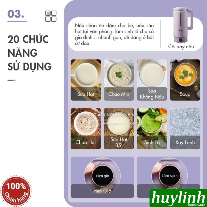 Máy xay nấu sữa hạt mini Dingo DCB500 - 600ml - Đa chức năng - Hàng chính hãng