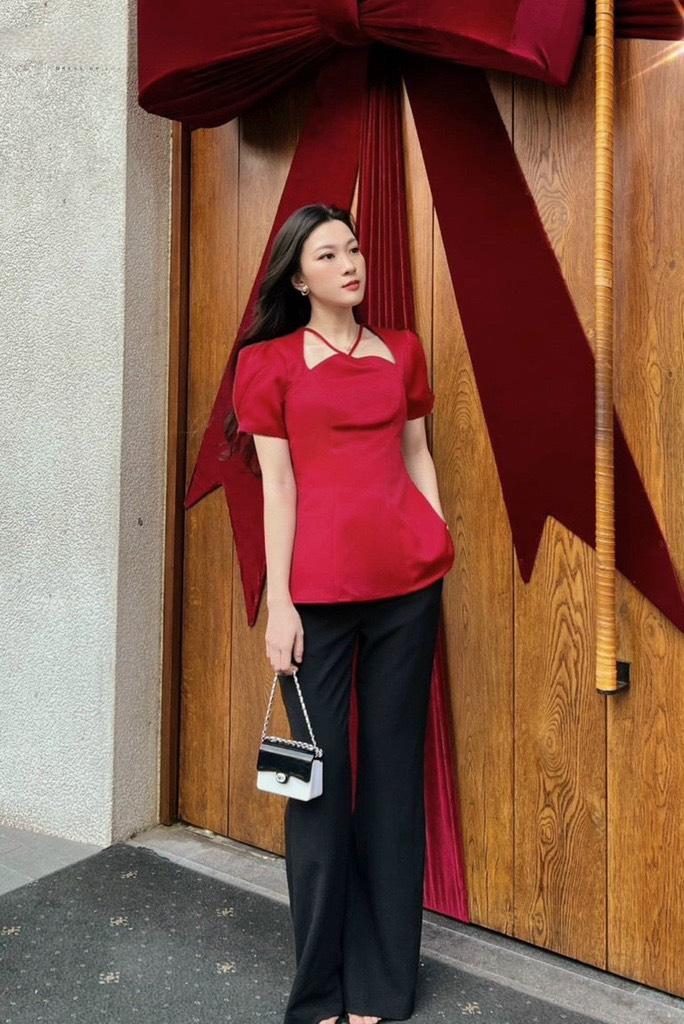 ÁO TAY PHỒNG DÂY CỔ YẾM