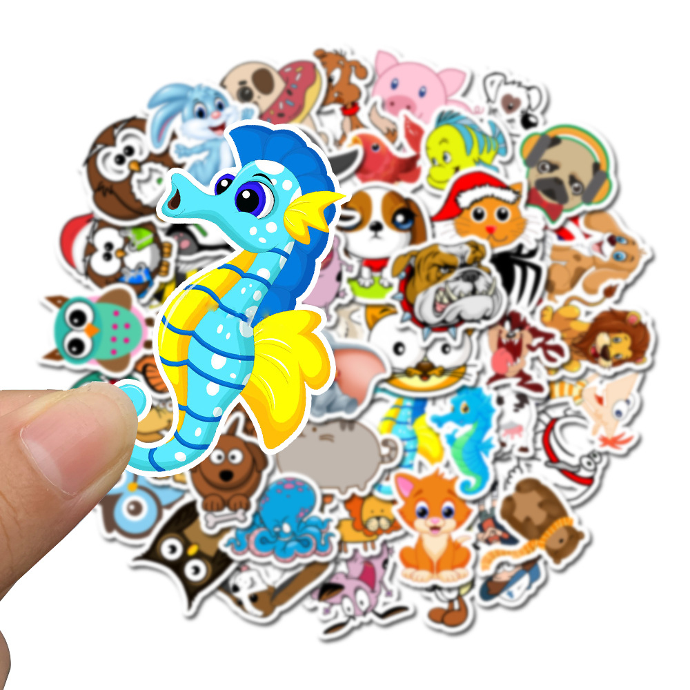 Bộ 50 miếng Sticker hình dán Cute Pet