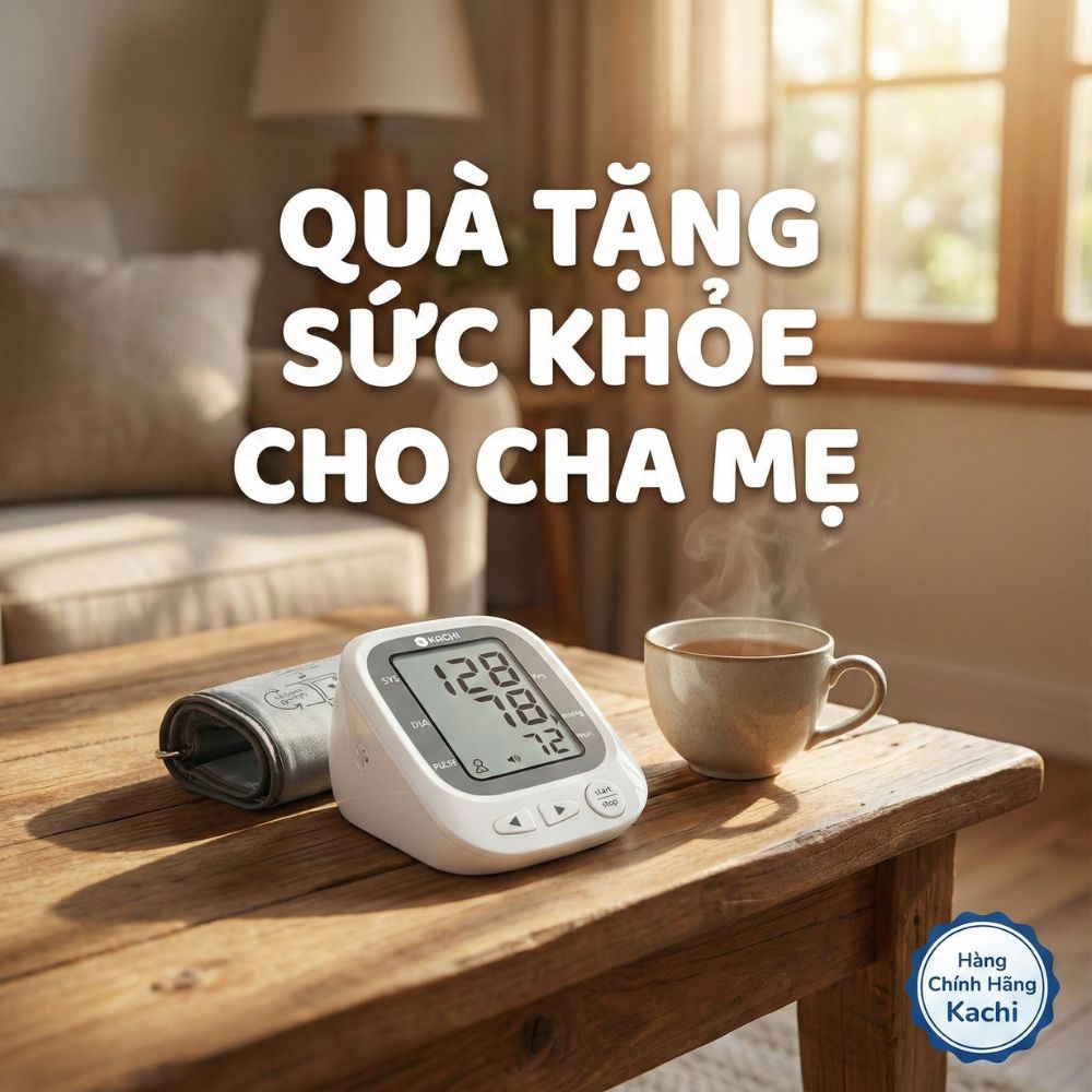 Máy đo huyết áp bắp tay Kachi JN-163B có trợ lý đọc kết quả tiếng Việt hỗ trợ người cao tuổi mắt kém - Hàng chính hãng