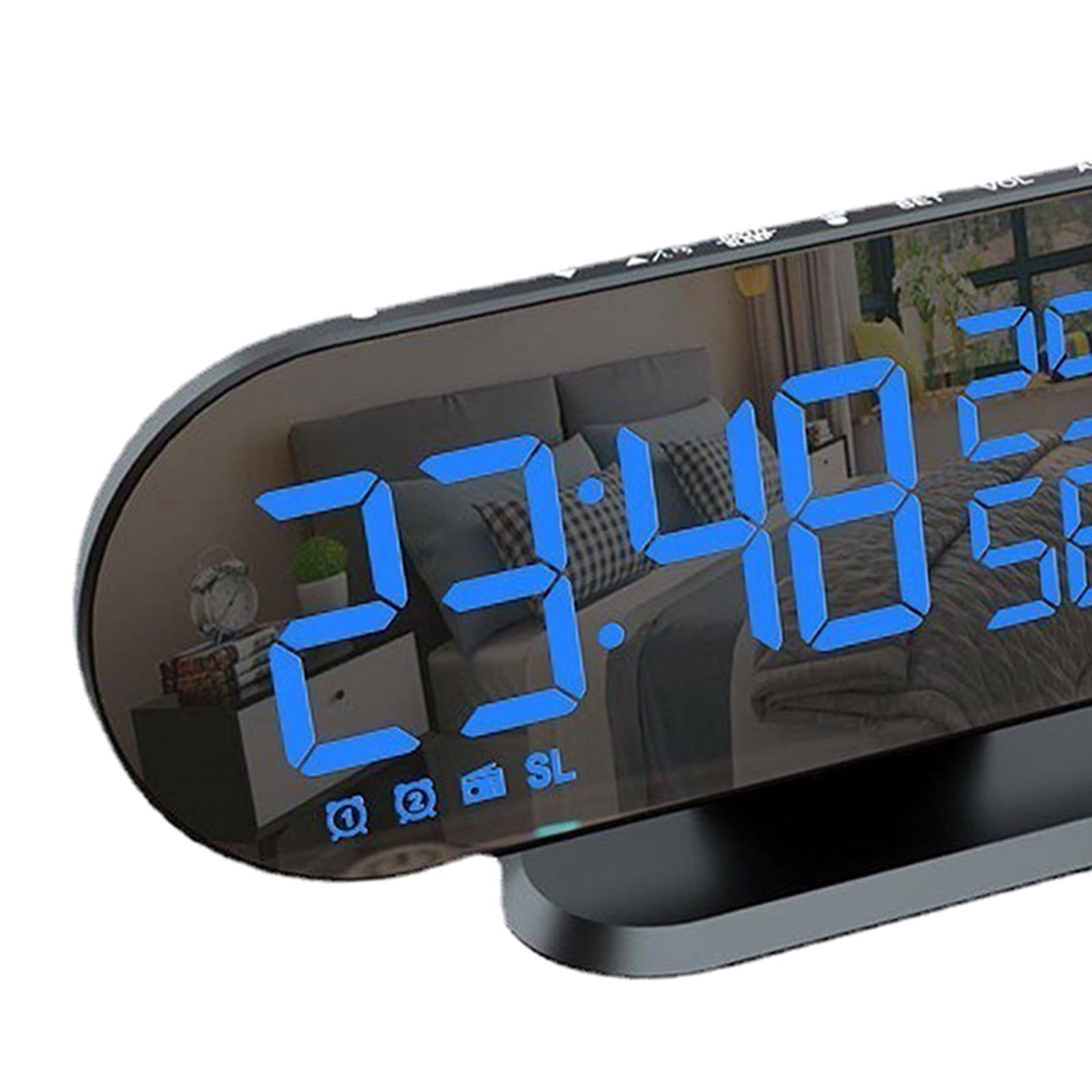 LED Digital Projection Alarm Time Clock Snooze Bedside