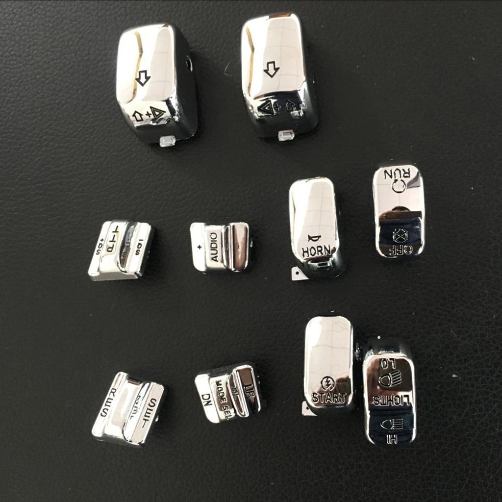Chrome Switch Housing Buttons Cap Cover For Touring