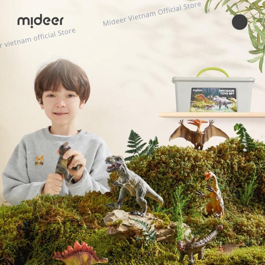Mô hình khủng long mini cao su mềm Mideer Dinosaur Toys Set  jurassic world  T-rex