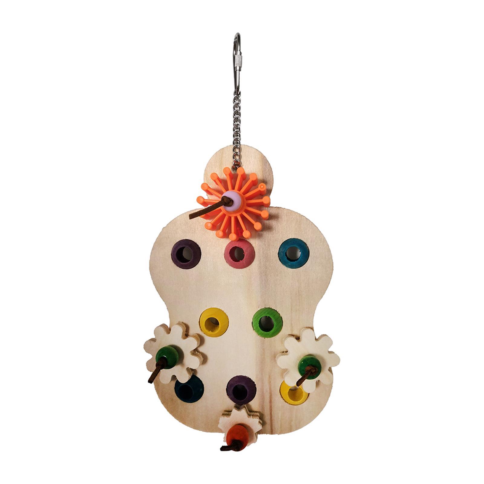 Pet Parrot Chewing Toys Wood Accessories Bird Nest Hanging Toys Parrot Molar Toy Bird Cage Bite Toy Bird Toys for lovebird Budgie Conures