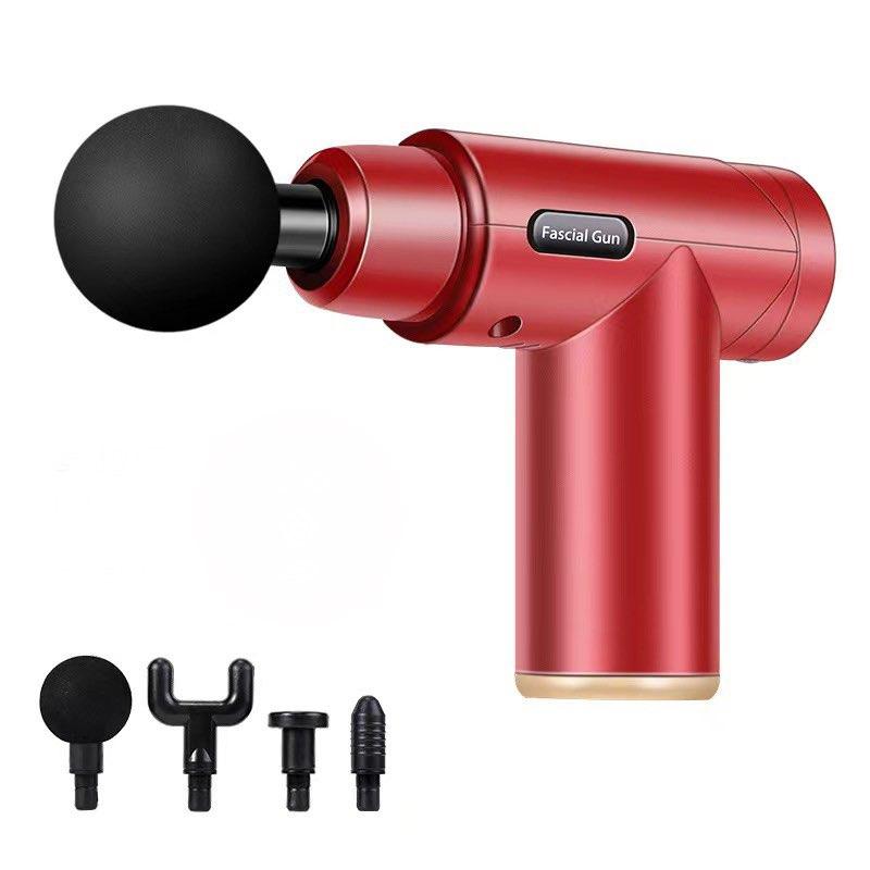 Máy Massage cầm tay 4 đầu thay với 6 chế độ đấm, hàng công ty trung ương trung quốc- Súng mát xa