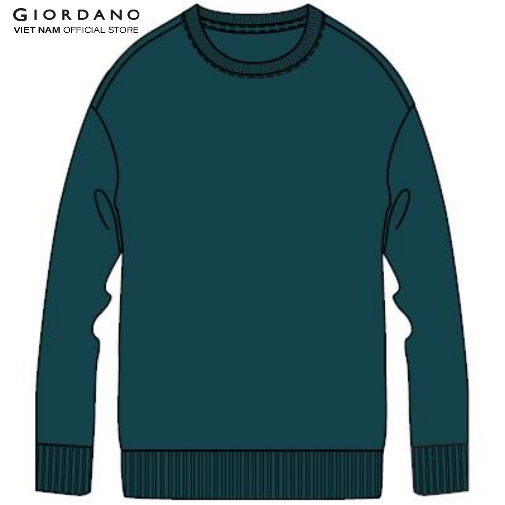 Áo Thun Dài Tay Cổ Tròn Nam Giordano Pullover 01022681