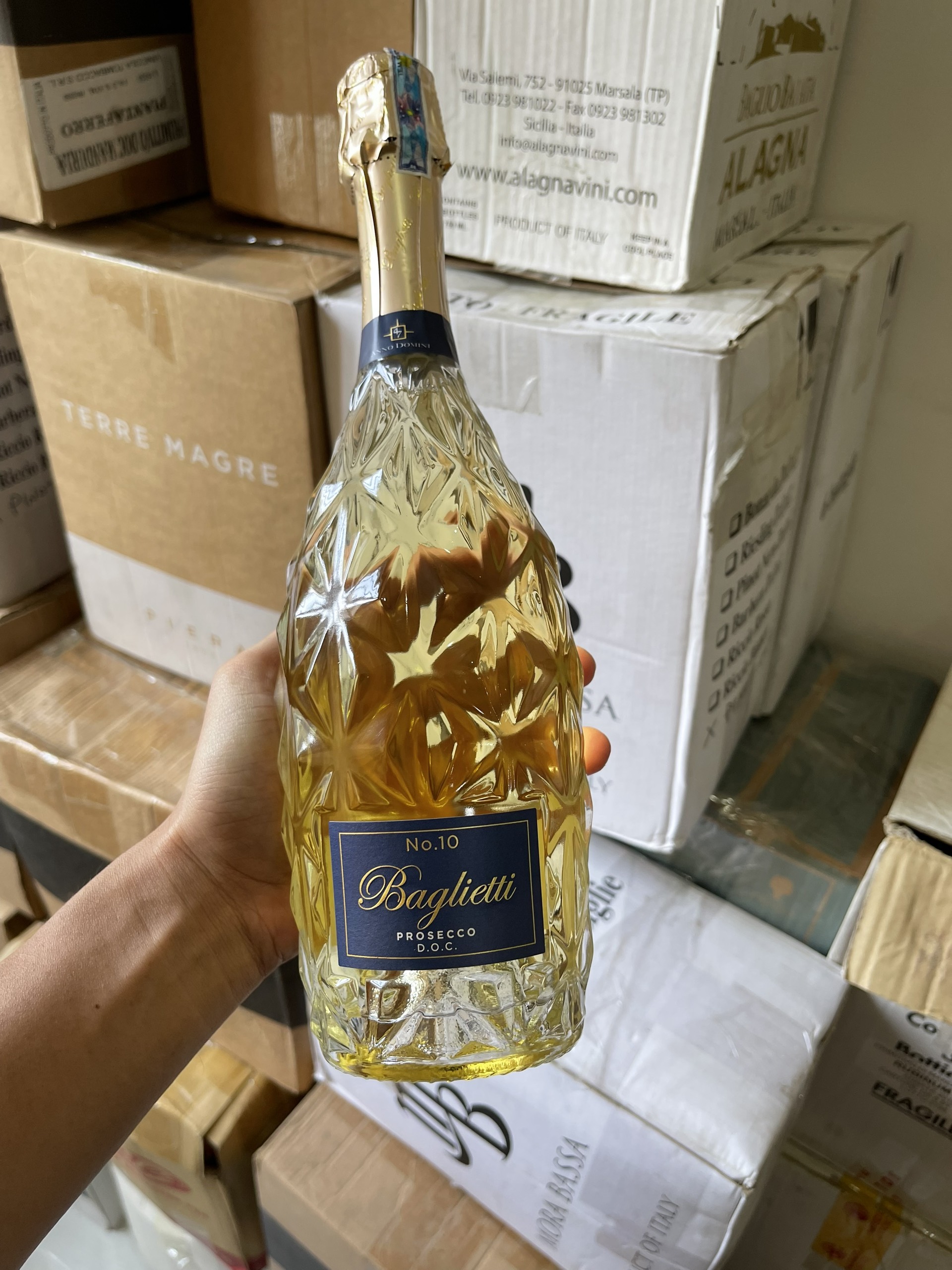 Rượu Vang Trắng Baglietti Prosecco DOC No.10 (sparkling wine) 750ml 11% vol