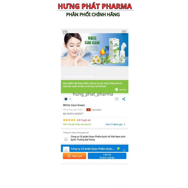 Sửa rửa mặt Xuyên Tâm Liên cần tây giúp làm sạch da , sáng da– Hộp 150ml