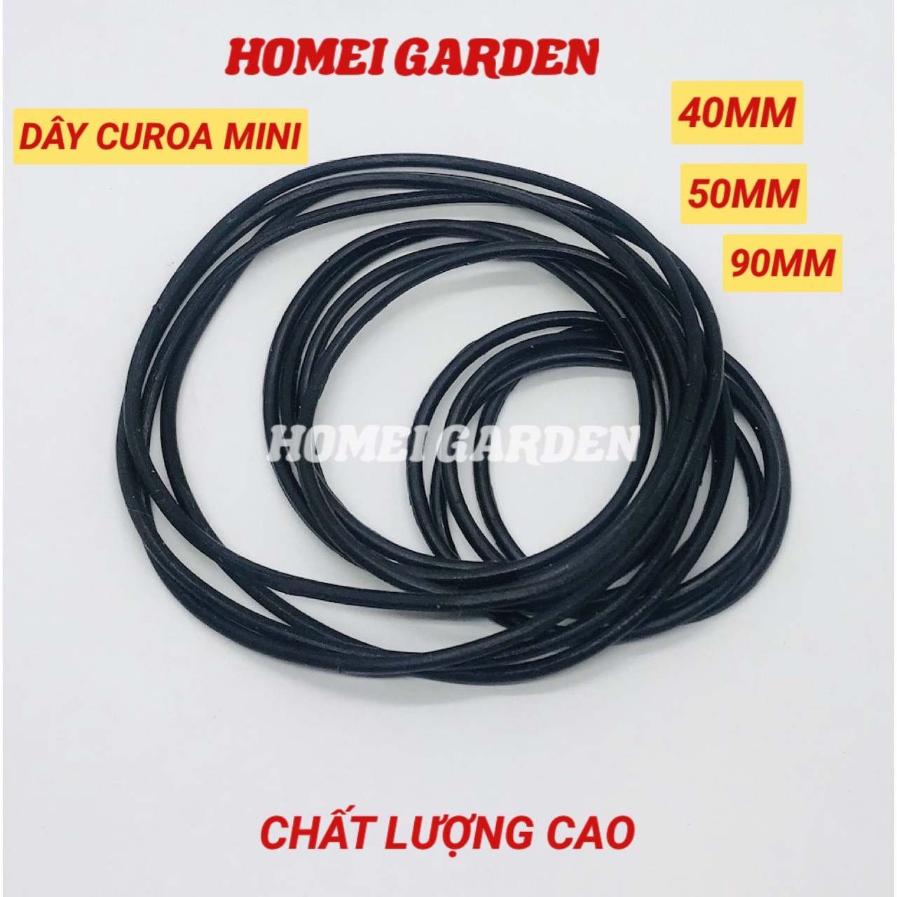 Dây curoa mini đường kính 30mm 40mm 50mm 90mm chất silicon mới 100%