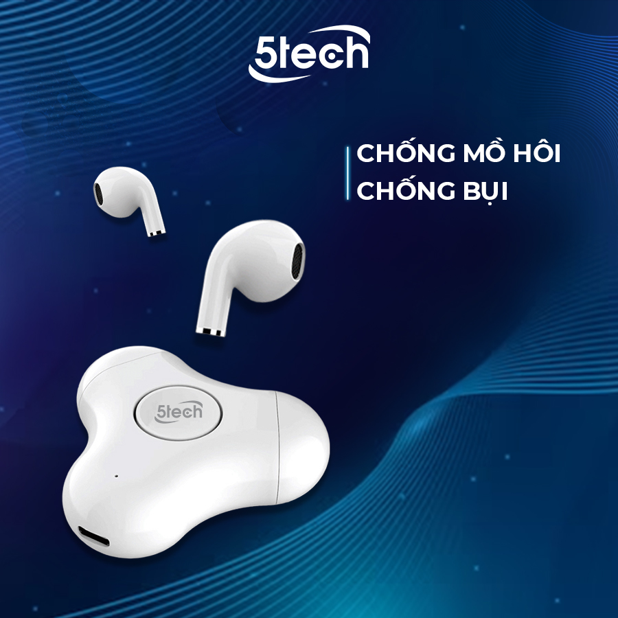 Hình ảnh Tai nghe bluetooth , tai nghe không dây 5TECH 5T226 hàng chính hãng chống nước , pin trâu tích hợp con xoay 3 cánh giúp xả stress , giảm căng thẳng mệt mỏi