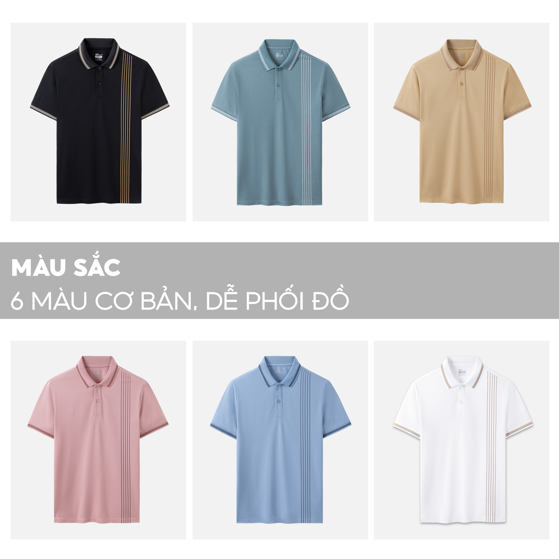 Áo Polo Nam 5S, Chất Liệu Viscose Kết Hợp Cotton Siêu Mát, Thấm Hút, Thiết Kế Lịch Lãm, Trẻ Trung (APC23031)