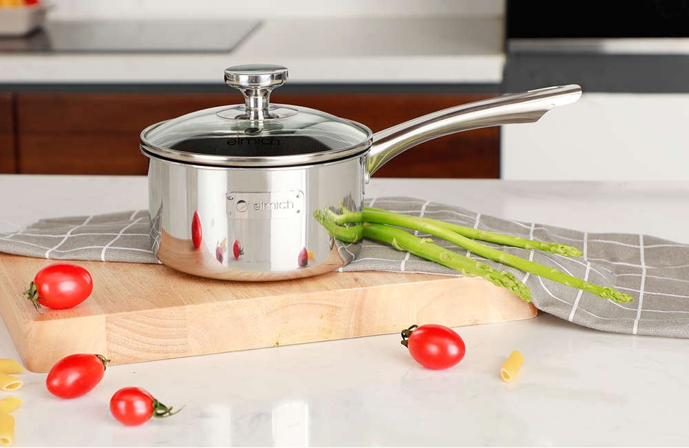Quánh Inox Nguyên Khối Elmich Baby EL-3848 14cm, Hàng Chính Hãng, Dùng Được Mọi Loại Bếp, Công Nghệ Stop Hot - JoyMall