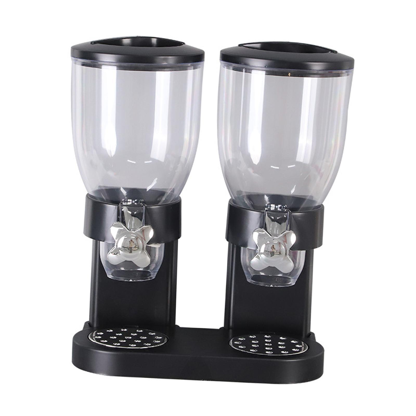 Cereal Dispenser Countertop, 5L Large Grain Dispenser, Dry Food Dispenser Container with Dual Control, Candy Dispenser for Store Coffee Beans, Nut