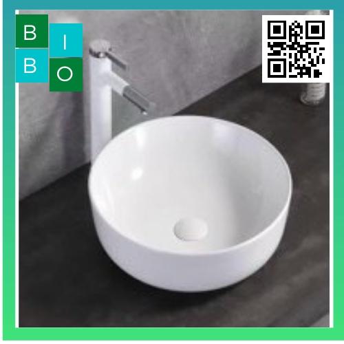 Lavabo tròn đặt bàn màu trắng