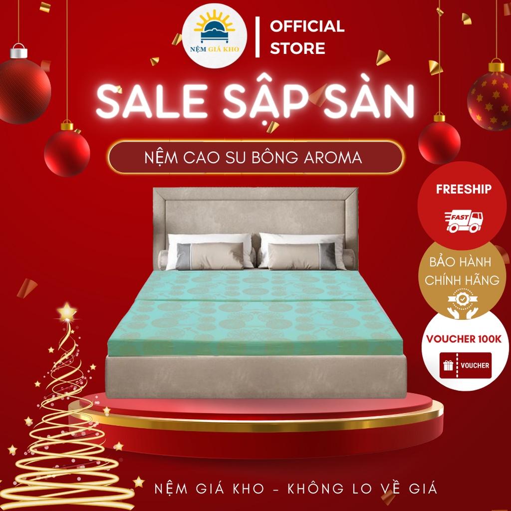 Nệm Gấp 3 Cao Su Bông Aroma - Bảo Hành Chính Hãng 10 Năm