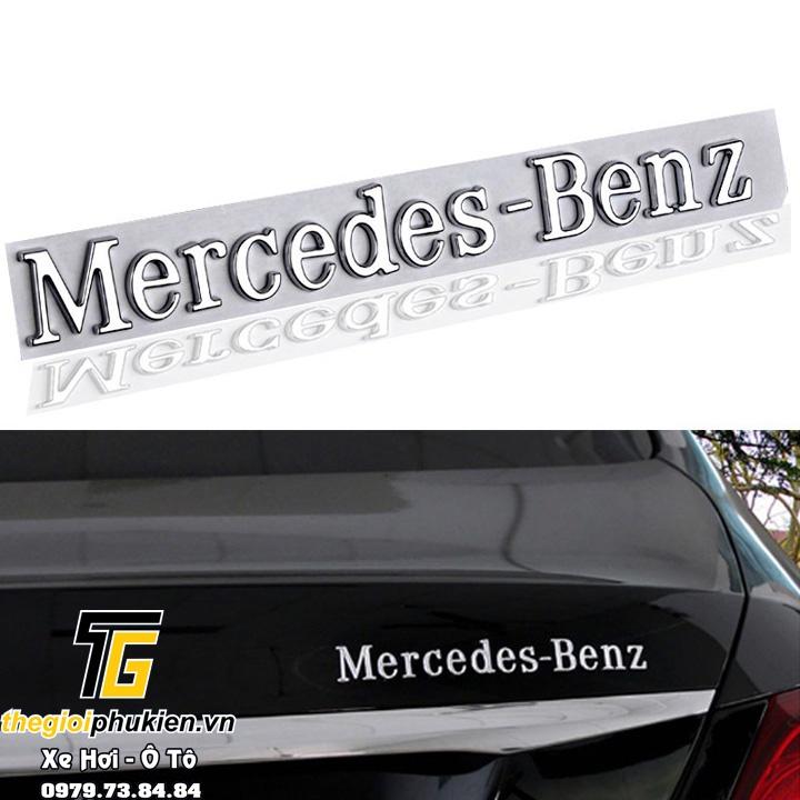 Logo chữ Mercedes-Benz 3D nổi dán trang trí xe Mercedes