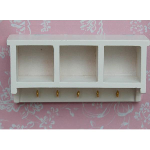 1/12 Dollhouse Miniature Kitchen Wood Wall Rack White
