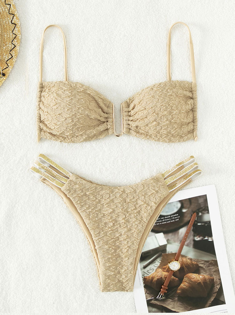 Mẫu Bikini hai mảnh Sling cạp cao hình chữ U chuẩn dáng chảnh