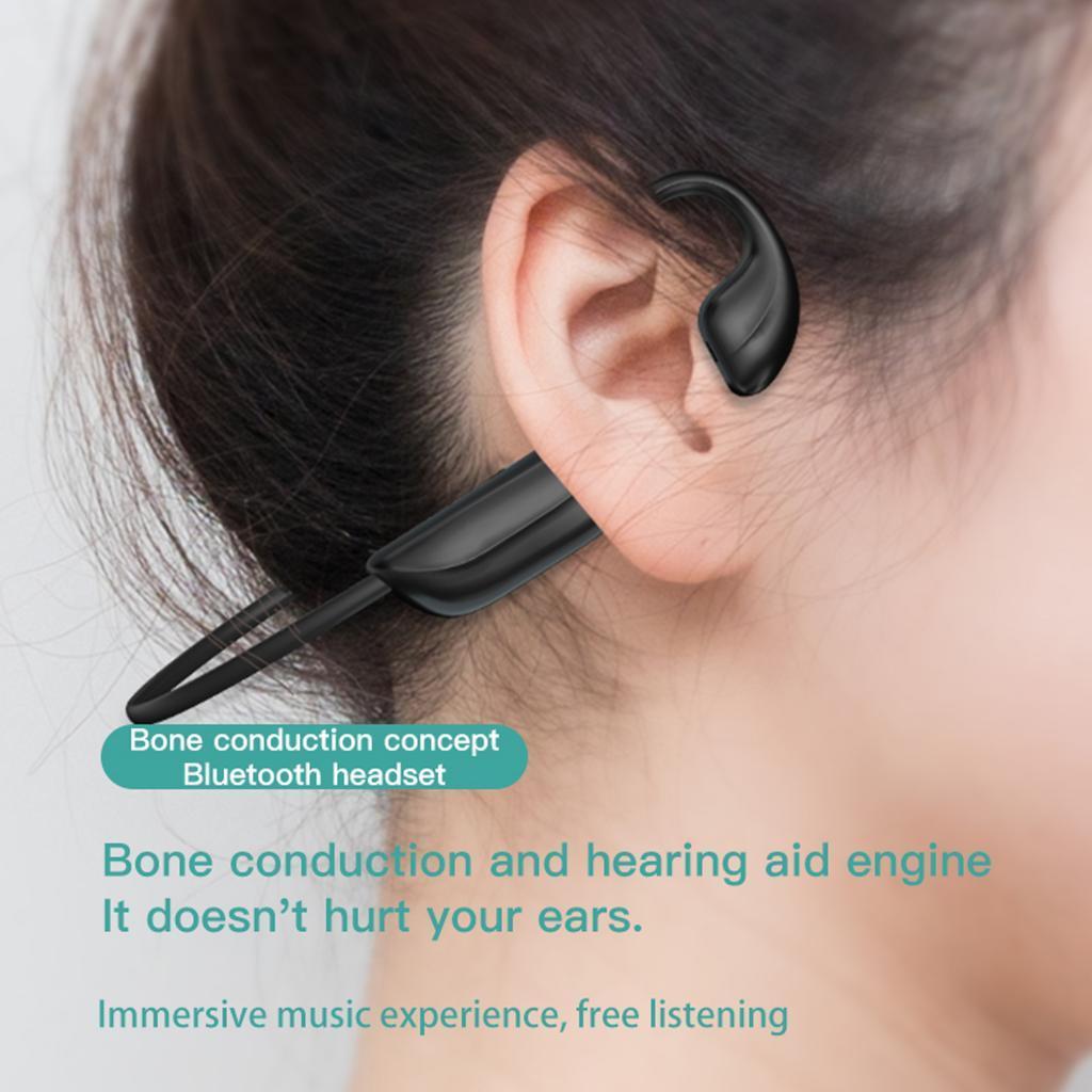 2x Bone Conduction Headphones Waterproof Sports Running Earphone Microphone New