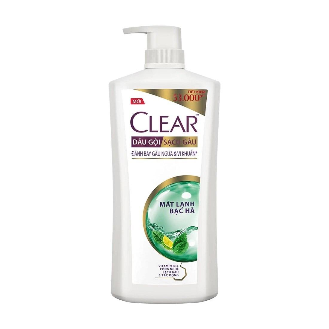 Dầu Gội Sạch Gàu Clear Mát Lạnh Bạc Hà 630g (612ml)