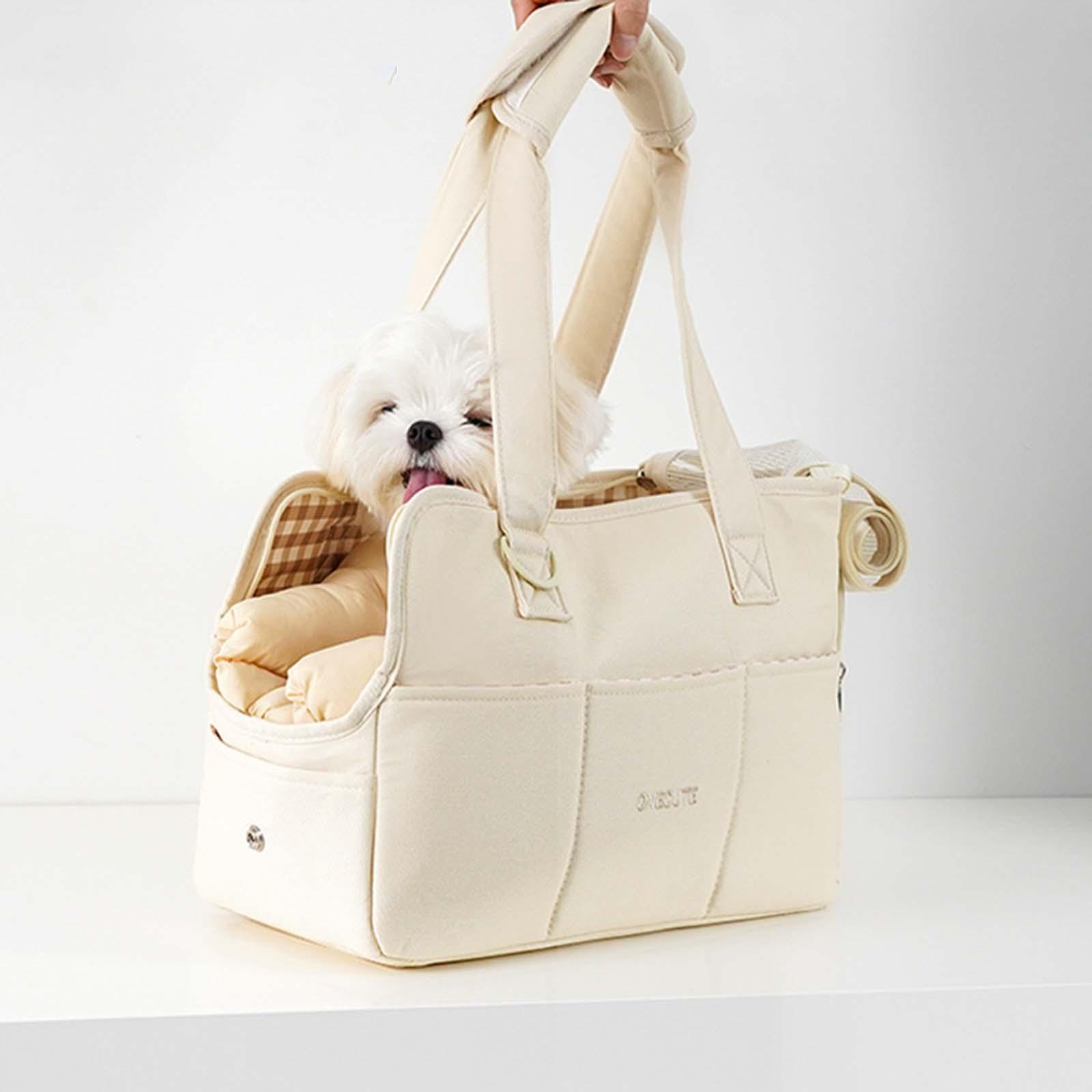 Carrier Bag, Durable Portable Puppy Handbag for Travel Carrying Pet Supplies