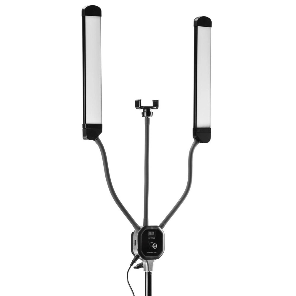 Đèn LED Livestream Double Arm - Chuyên Dụng Cho Spa, Phun Xăm, Makeup, Chụp Ảnh, Quay Video