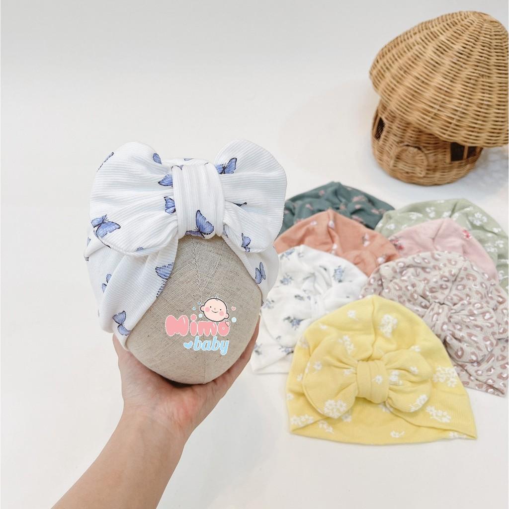 Mũ nón turban bé gái (5-10kg) - bộ sưu tập mùa hè vải thoáng khí Mimo Baby MTB15