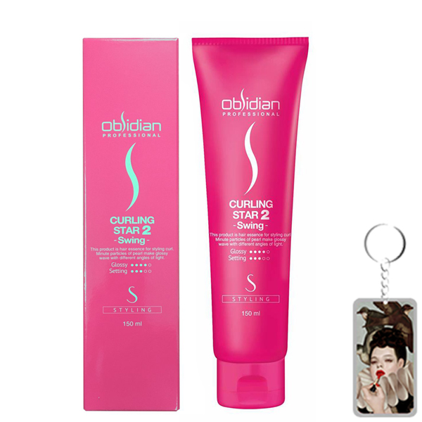 Gel tạo kiểu tóc xoăn bồng bềnh Obsidian Curling Star 2 Swing Hàn Quốc 150ml tặng kèm móc khoá