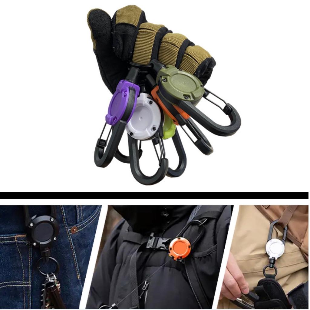 Móc Treo Đa Năng Có Dây Rút Tự Động_Carabiner Retractable