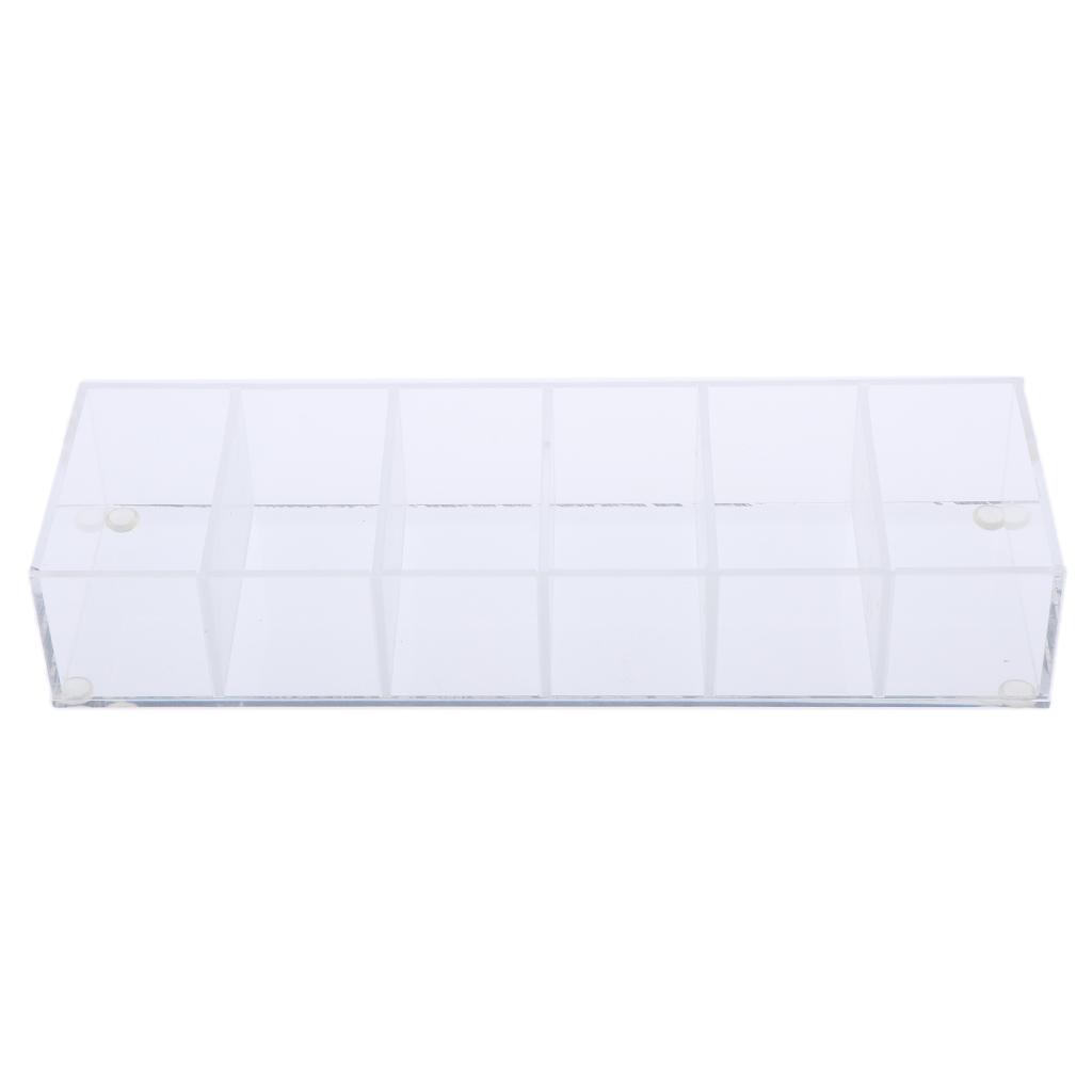 Makeup Organizer Compact Powder Display Holder 6 Slot Acrylic Storage Case