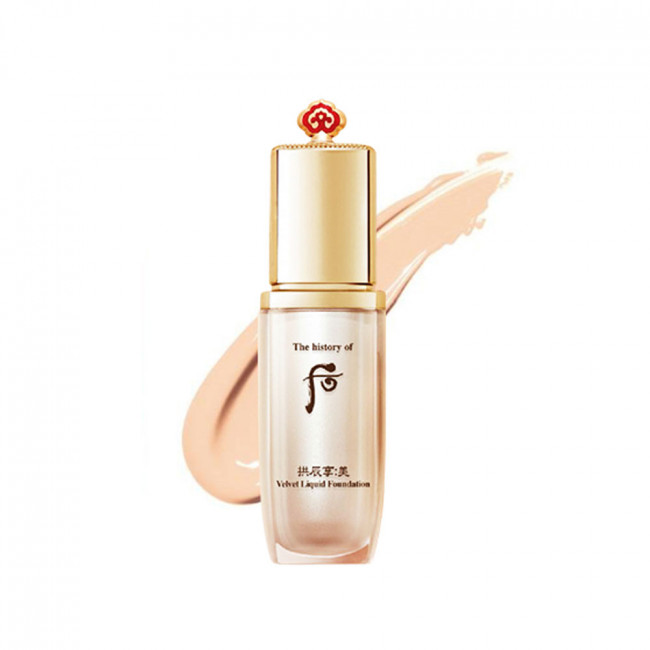 Kem nền nhung lì bền màu Whoo Gongjinhyang Mi Velvet Liquid Foundation 40ml