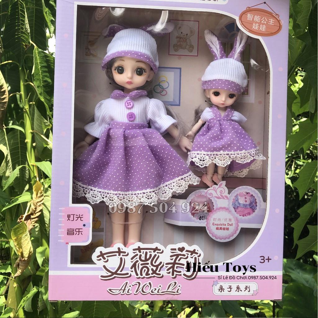 Bộ 2 Búp Bê Chibi 30cm 12 Khớp Xoay Chuyển Linh Hoạt Có Nhạc Vui Nhộn Búp Bê Đồ Chơi Cho Bé Gái