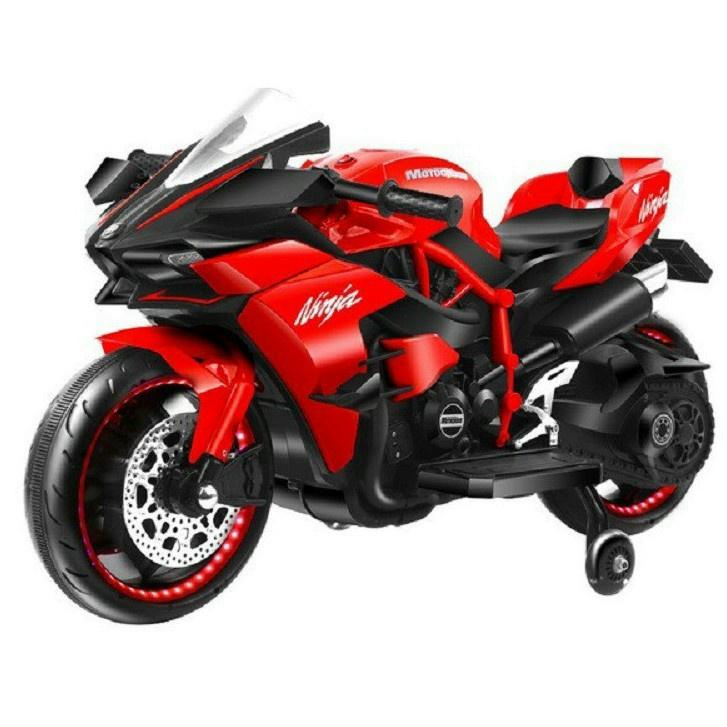 Xe máy điện đạp ga NINJA H2R 2 động cơ bánh phát sáng kiểu dáng thể thao