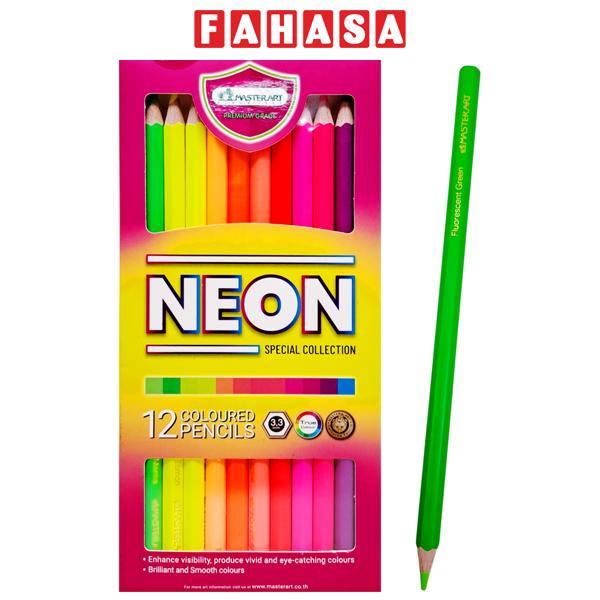 Hộp 12 Bút Chì Màu Neon - Masterart