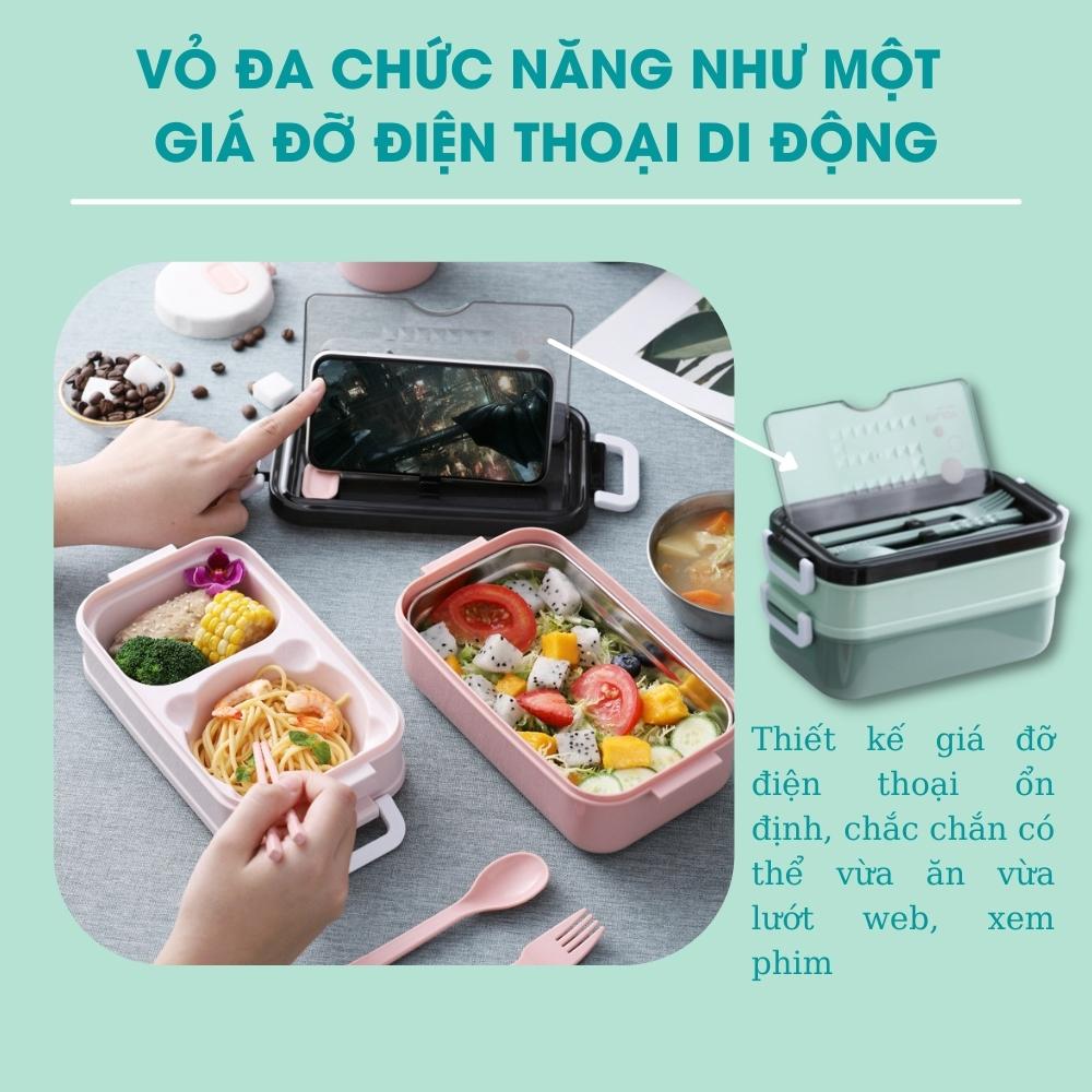 Hộp Cơm Giữ Nhiệt Văn Phòng kèm Muỗng Đũa