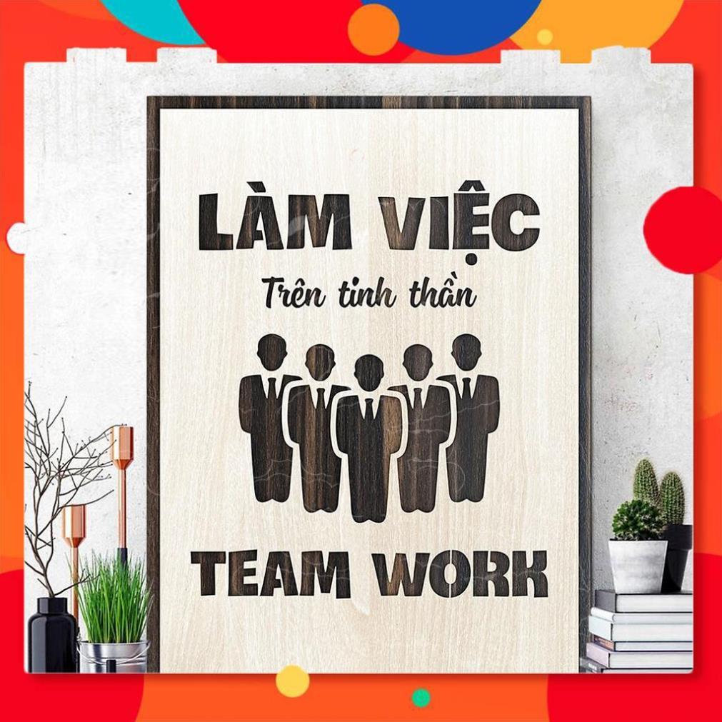 Tranh Team Work TBIG065 cổ động tinh thần làm việc nhóm trang trí nhà cửa văn phòng