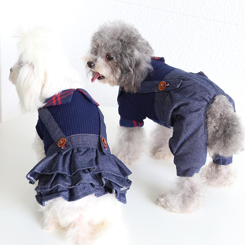 College collar, matching clothes, cat clothes, pet dog clothes