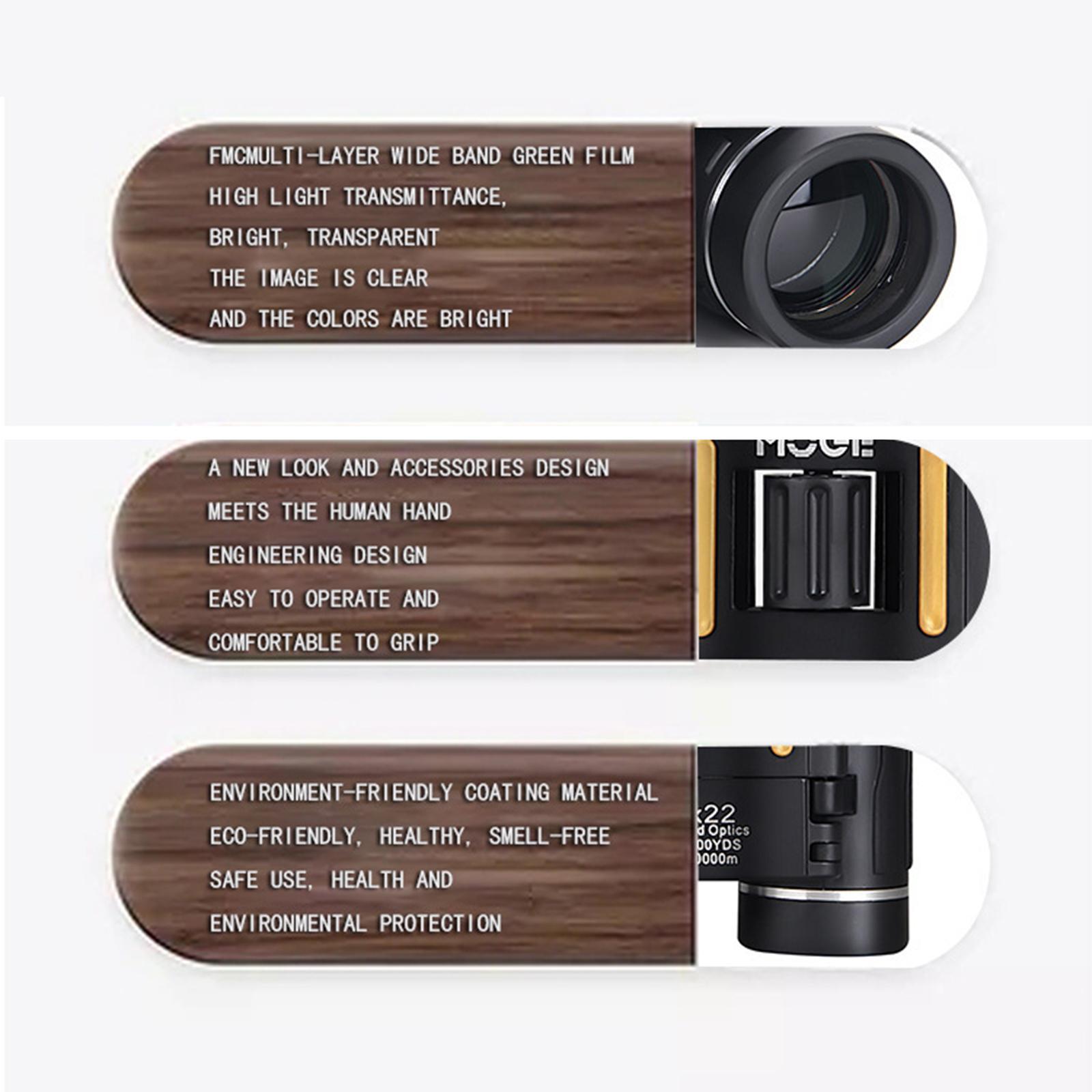 Lightweight Mini 200x22 for Bird Watching Hunting Travel , without Spring Clip