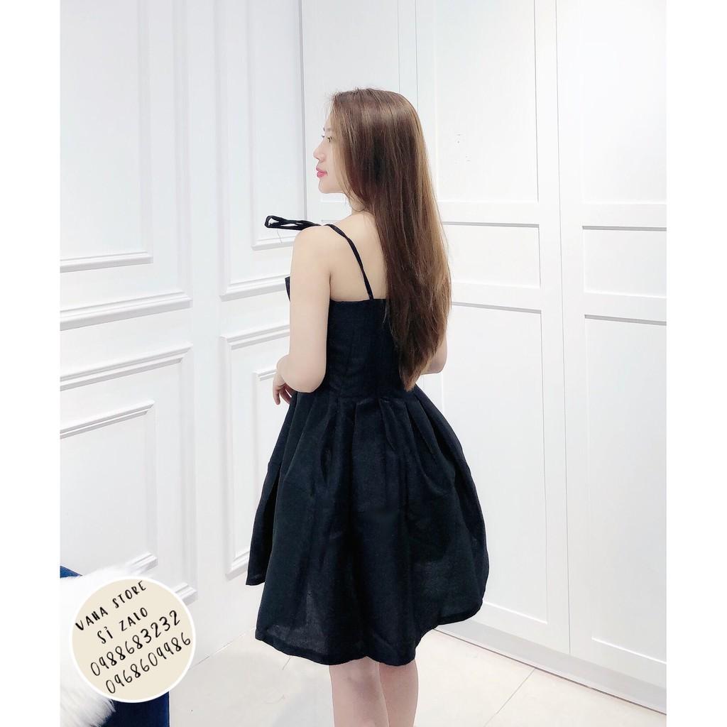 Đầm - Váy 2 Dây Dáng Bồng Công Chúa Mặc Sự Kiện Hoặc Dạo Phố Buổi Tối Xinh Xỉu Cho Các Nàng