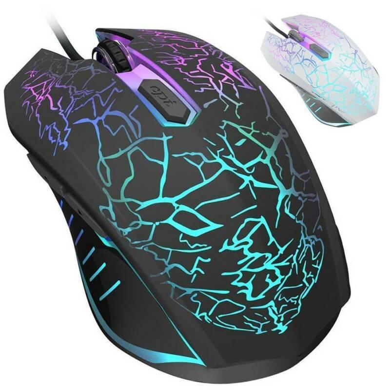 6 Nút 7 Màu Sắc Thở Nhẹ Chuột Chơi Game Có Dây Công Thái Học Máy Tính LED Chuột USB Kết Nối Máy Tính Đa Năng