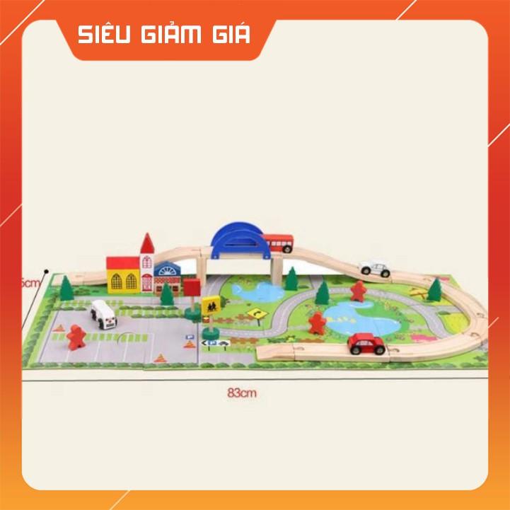 GIÁ SỐC- -HOT- Bộ mô hình công trình giao thông thành phố bằng gỗ siêu đẹp