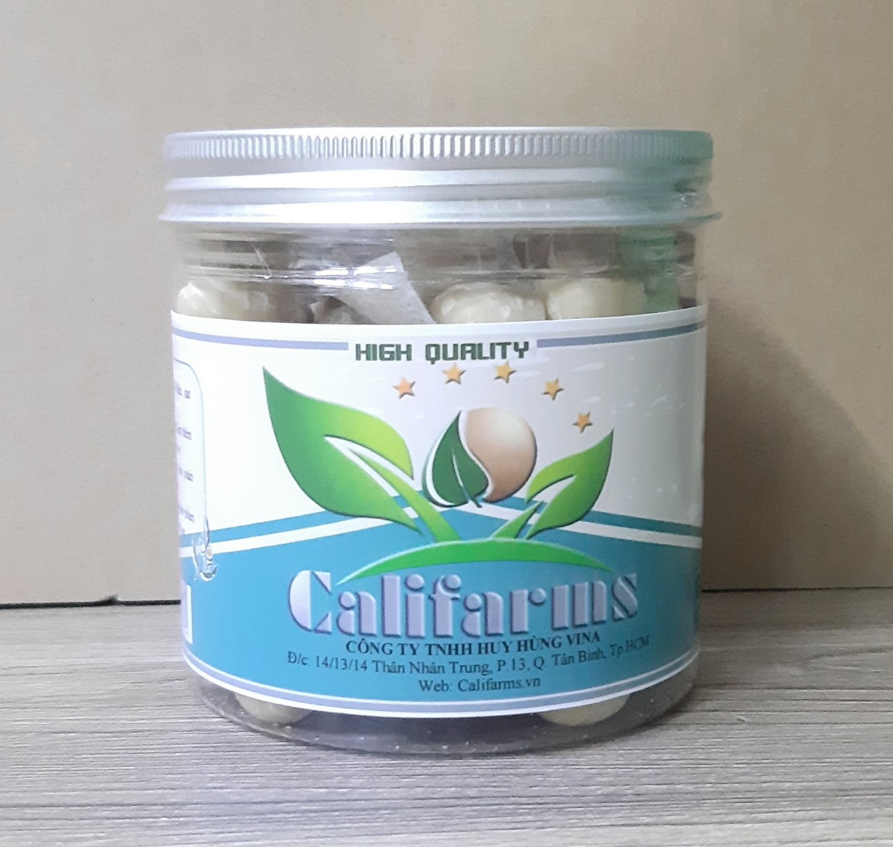 Hủ 200gr Mắc ca tách vỏ Califarms