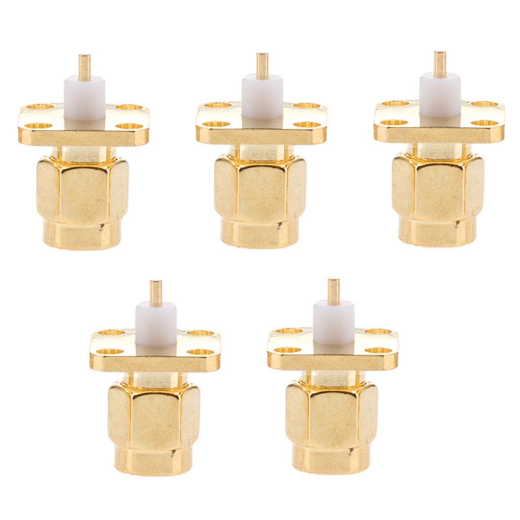 10x RF Coaxial 4 Hole Flange Chassis Panel Mount Connector