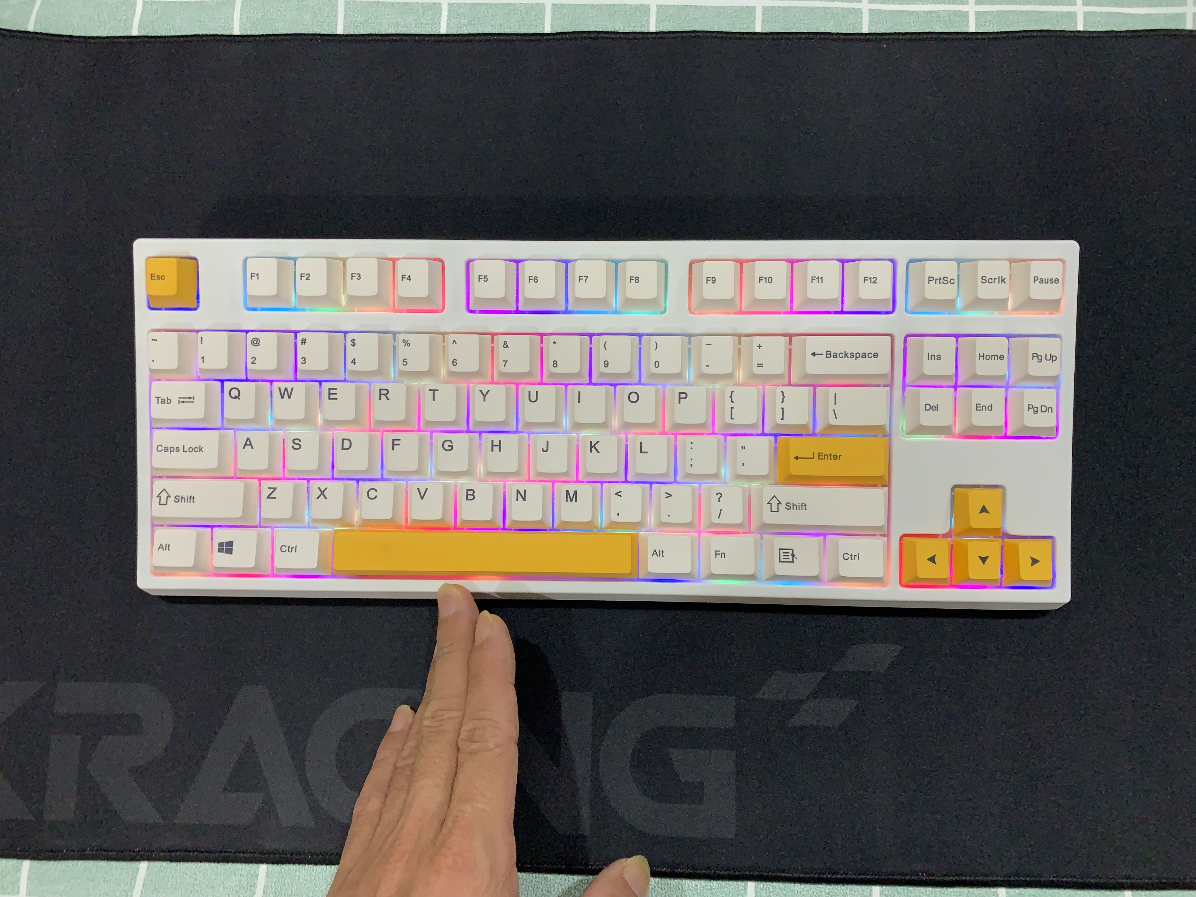 Bàn phím keycool KC87 3 modes Hotswap Gateron red Swich - Hàng chính hãng