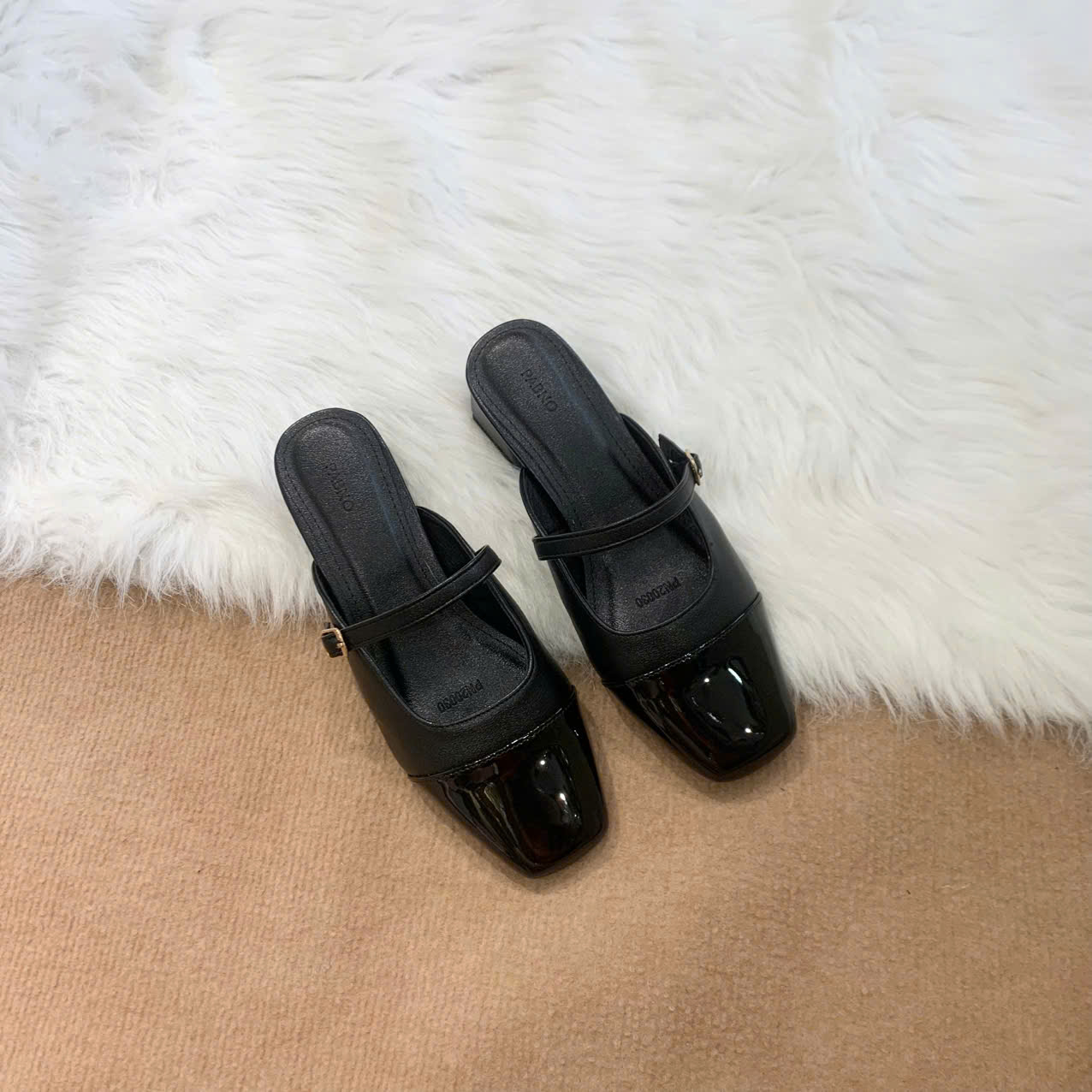 [PABNO] GIÀY CAO GÓT MULES THỜI TRANG 4CM MULES MŨI VUÔNG PHỐI – PABNO PN20030