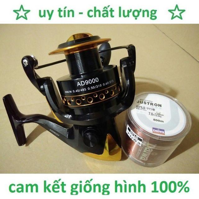 Máy câu cá Yumoshi AD 9000 kèm cuộn 500m daiwa chính hãng