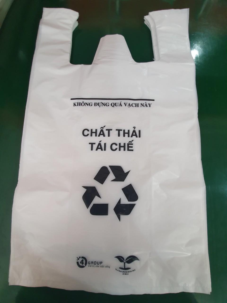 Túi đựng rác bệnh viện màu dương in logo y tế